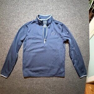 Realtree Sweater Mens Size S Navy Blue 1/4 Zip Performance Pullover Golf